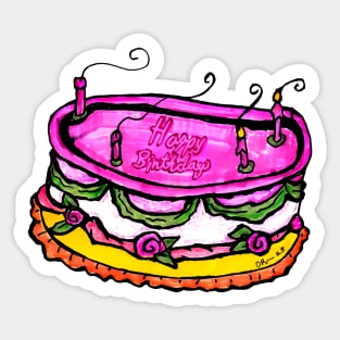Birth Day Cake Sticker